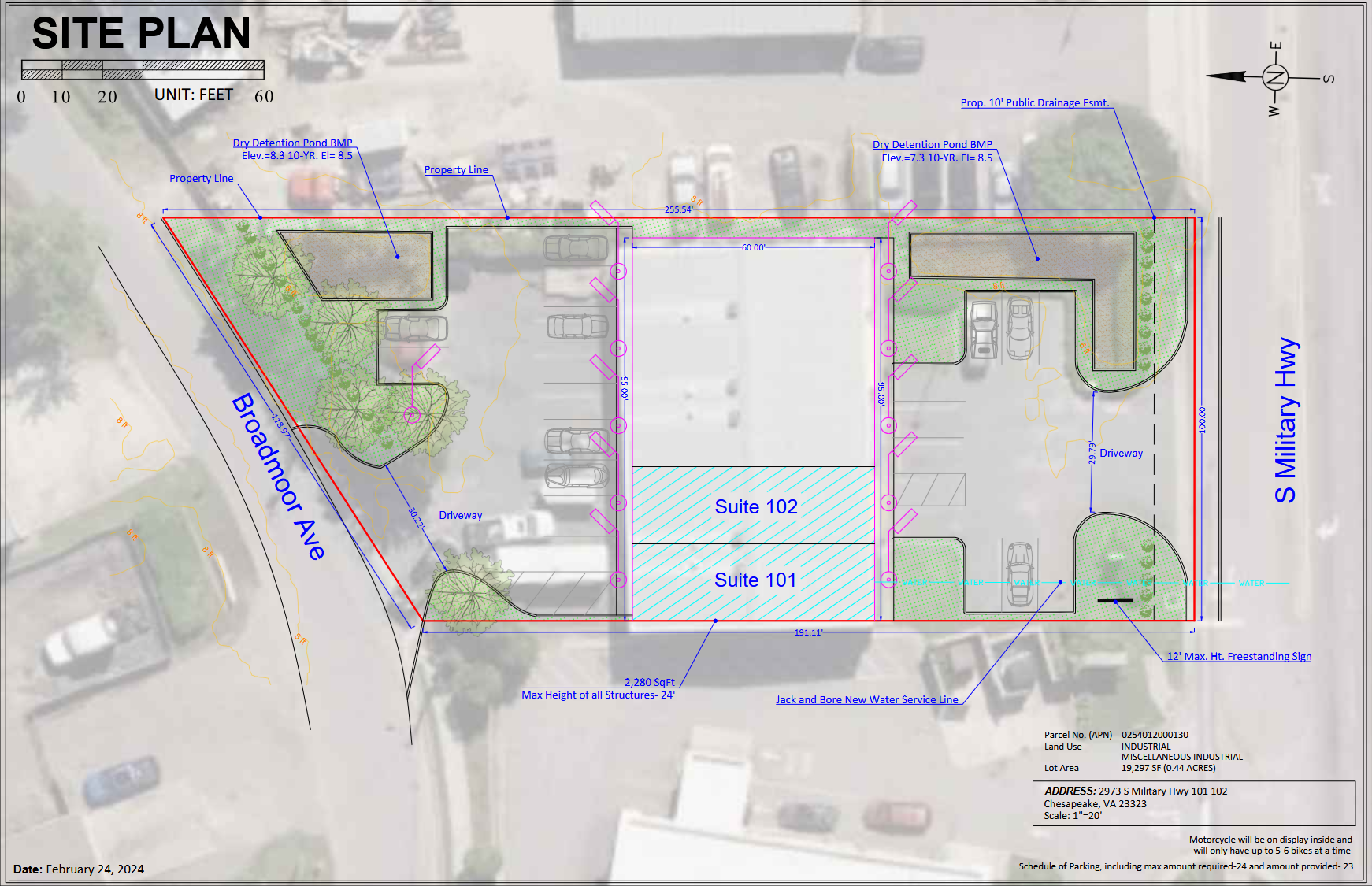 2973 South Military Highway site plan
